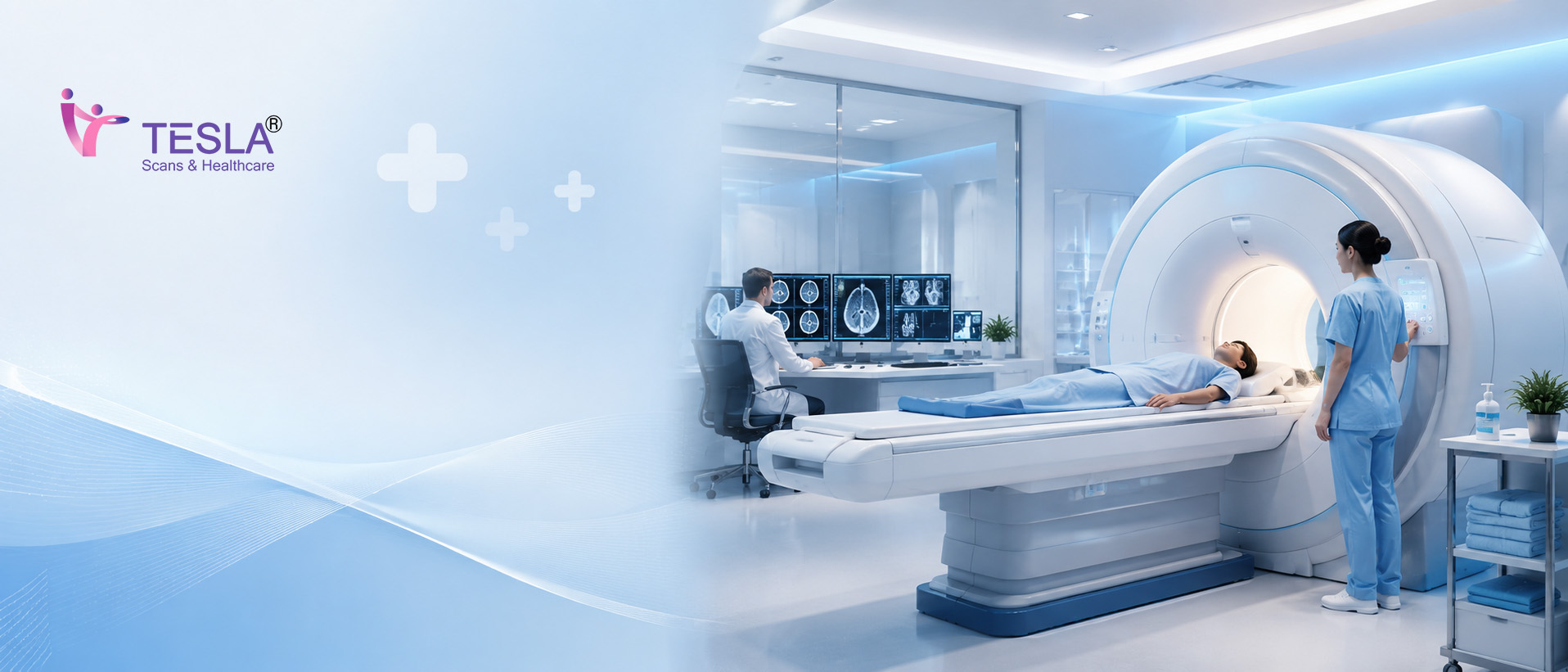 MRI scanner in a hospital setting